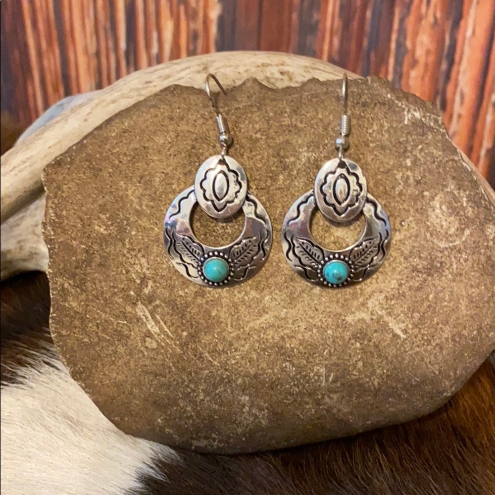 BEAUTIFUL FAUX TURQUOISE EARRINGS